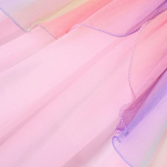 NWT Ohlover Little Girls Unicorn Party Dress Princess Flower Costume Set - Picture 9 of 10